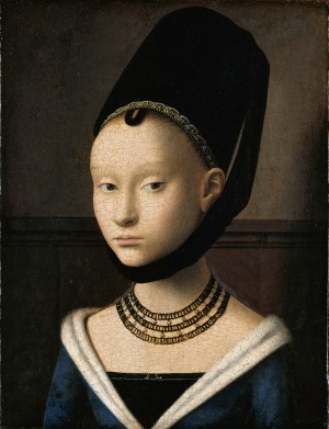 Portrait of a Young Woman with a black hat